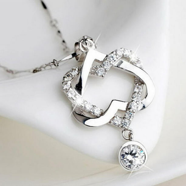 1Pc Exquisite Fashion Silver Plated Simple Necklace Pendant Jewelry Gift